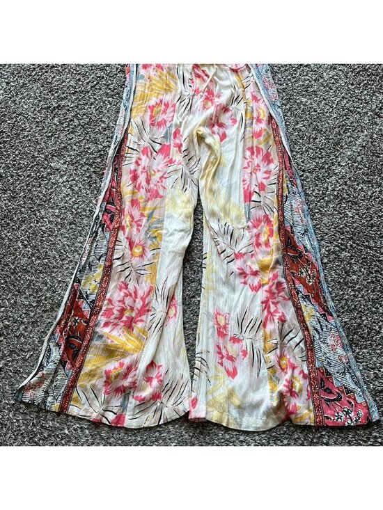 Billabong Pants - Billabong Adventure Spirit Wide Leg Flyaway Tropical Beach Pants Small Slitted